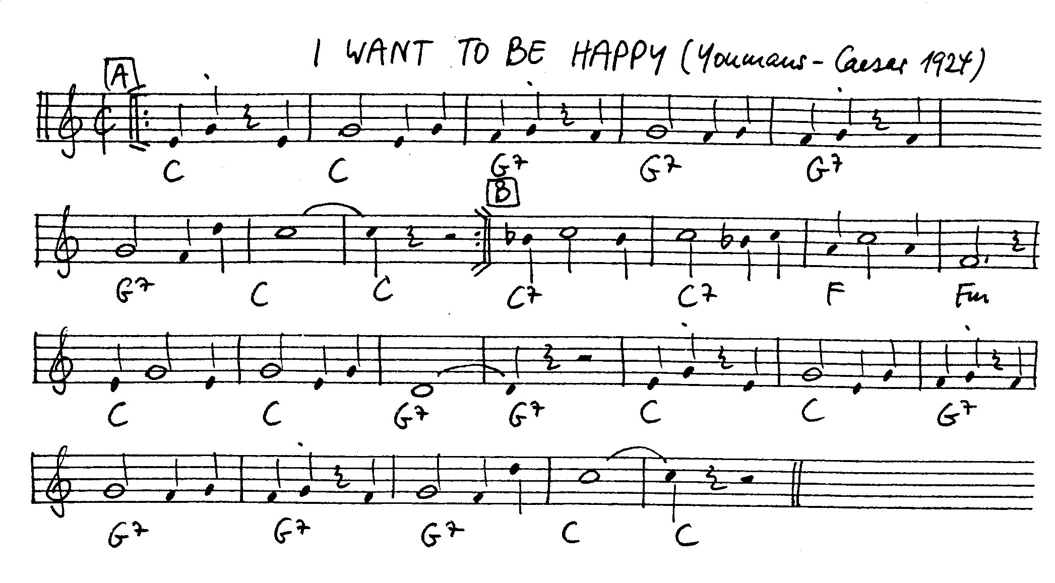 i want to be happy leadsheet – book us for your next 20s or gatsby event